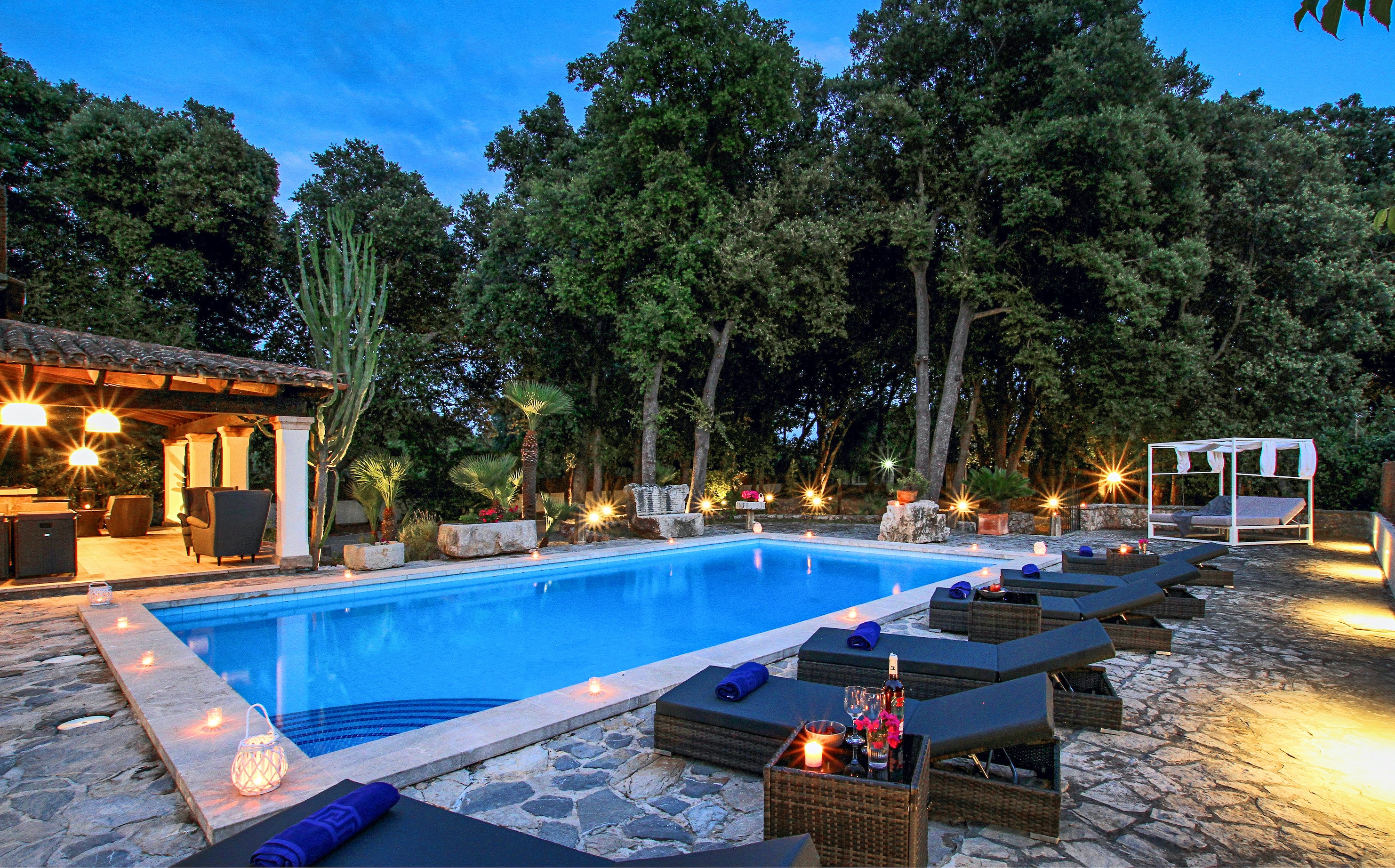 Pool at night